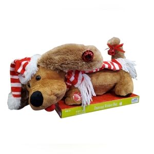 Dan Dee Animated Singing Dancing Weiner Dog 3 Christmas Songs NWT